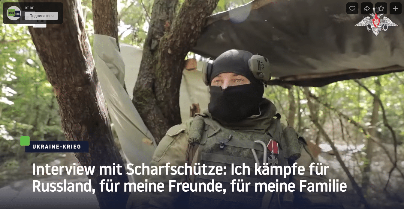 Interview mit Scharfschütze Ich kämpfe für Russland, für meine Freunde